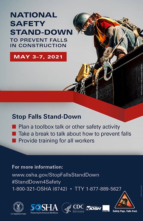 National Safety Stand-Down<br>To Prevent Falls in Construction