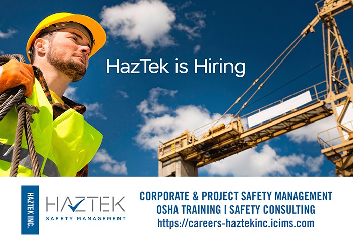 HAZTEK IS HIRING SAFETY PROFESSIONALS<br>Virtual Career Fair | June 15, 2021