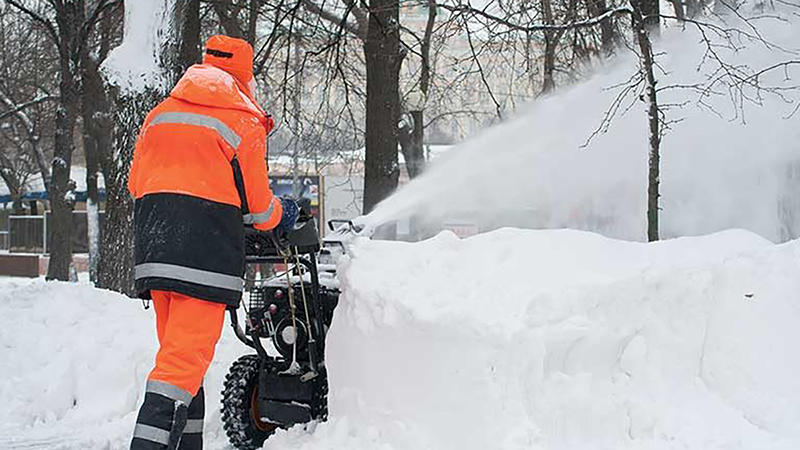Safe use of a snowblower safety training image