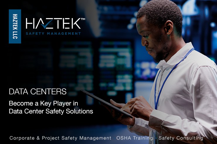 Safety manager career opportunity picture at a data center.